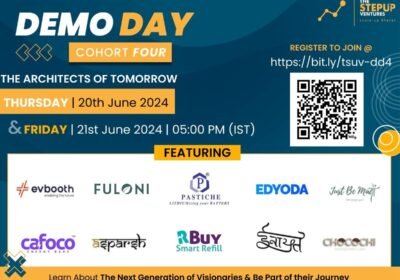 Startup Incubator The StepUp Ventures (TSUV) Announces Cohort 4 Demo Day on 20-21 June, 2024